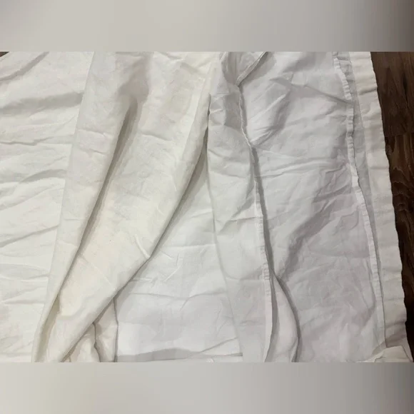 Abercrombie & Fitch Off White Ivory Linen Pull on Maxi Skirt with Slit XS - Picture 9 of 10